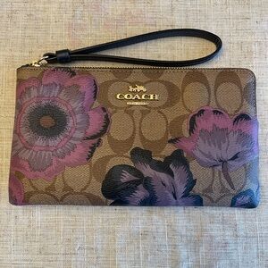 Coach Floral Kaffe Fassett Large Wristlet